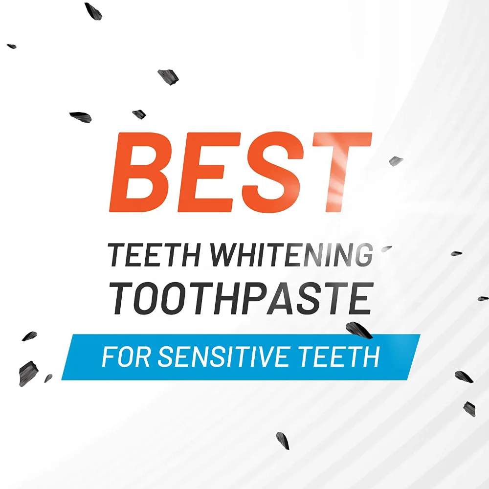Отбеливающая зубная паста White Glo Sensitive Relief для глубокого удаления пятен с активированного угля 150