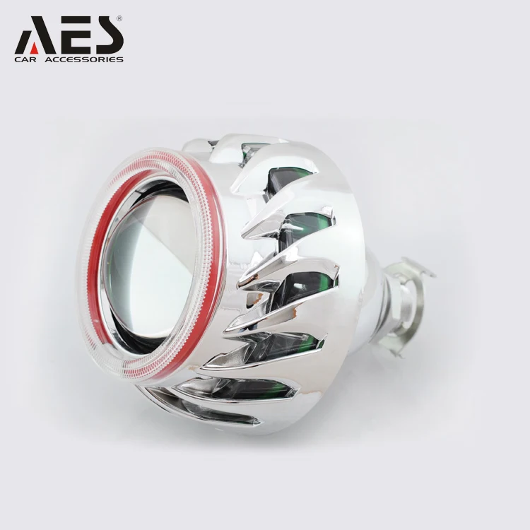 AES X1C Bi Xenon Projector Lens HID H1 Kit 2.5inch Double Angle Eyes Car Projector Kit Easy Installation Car Headlight