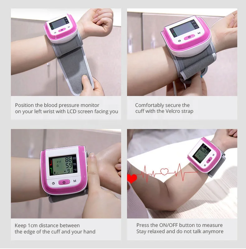Amazon Hot Sale NEW Arrival Fashion Bluetooth Connected Wrist Digital Blood Pressure Monitor