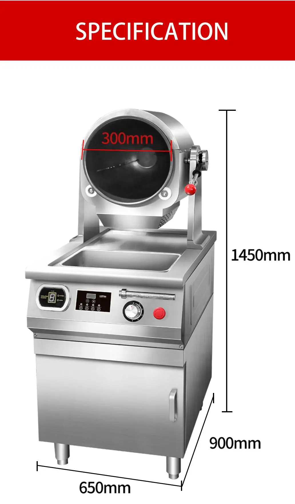 Semikron Foshan Factory Drum Rotary Style Auto Cooking Appliance Robot Non-stick Pot and Integration Base Design with Sink