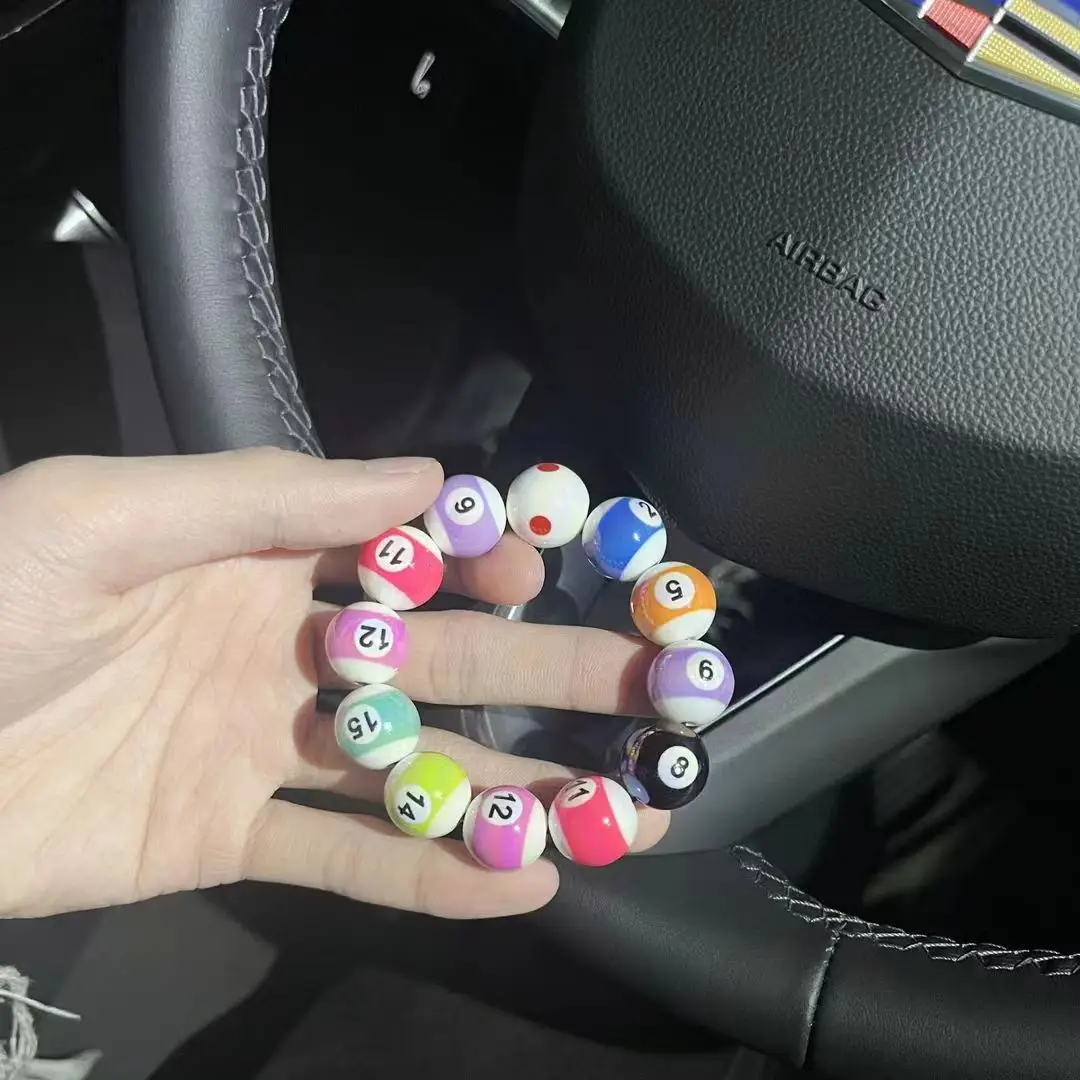 New wholesale billiards in eight billiard bracelet lovers students creative diy bead accessories birthday Christmas gift