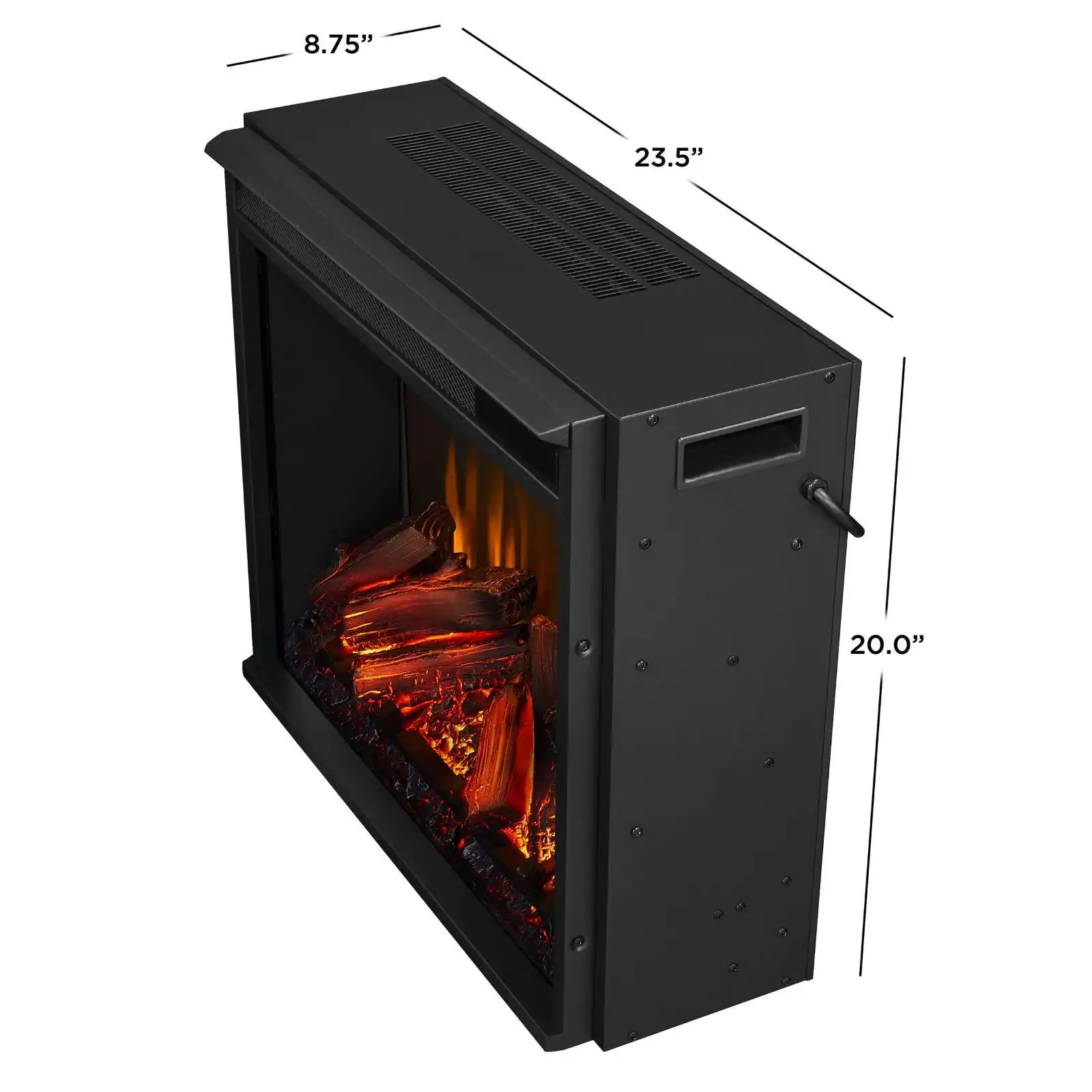 AJUNION Modern Electric Fireplace Cabinet 5 Flame Brightness Levels Decorative Electric Fireplace