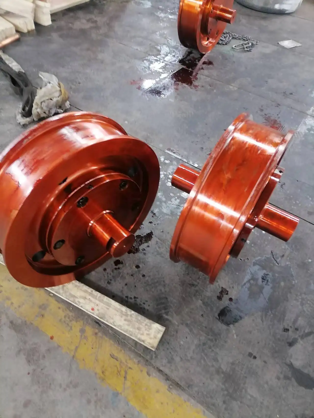 OEM custom large size high precision Forging Steel Crane Wheel Roller Wheel