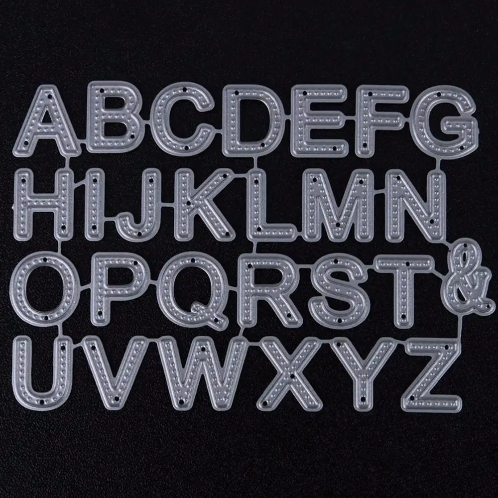 26pcs New Letters Cutting Dies Stencil Scrapbooking Embossing Album Card Craft