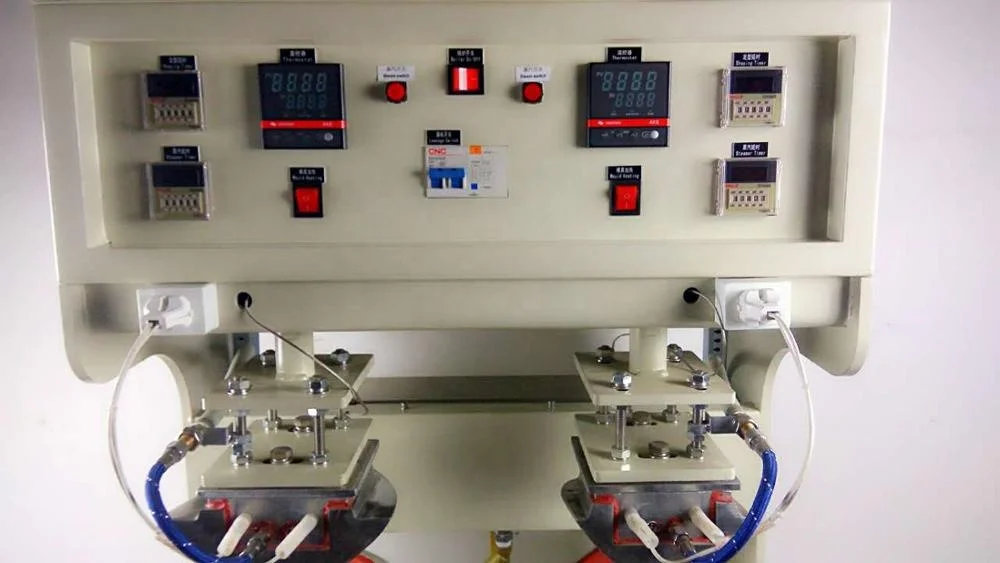 AUTO FRONT PANEL PRESSING AND IRONING PEAK MACHINE WITH 2 HEADS