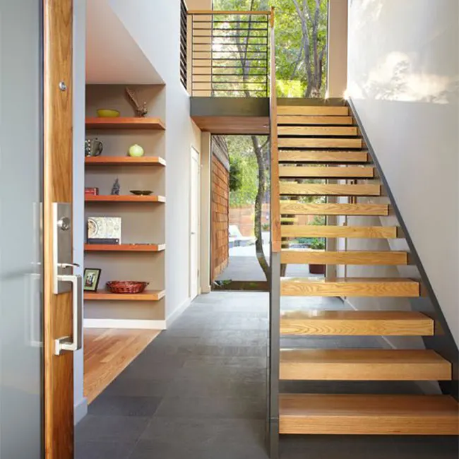 Interior Glass Wood Stair Railing Staircase Design Ideas