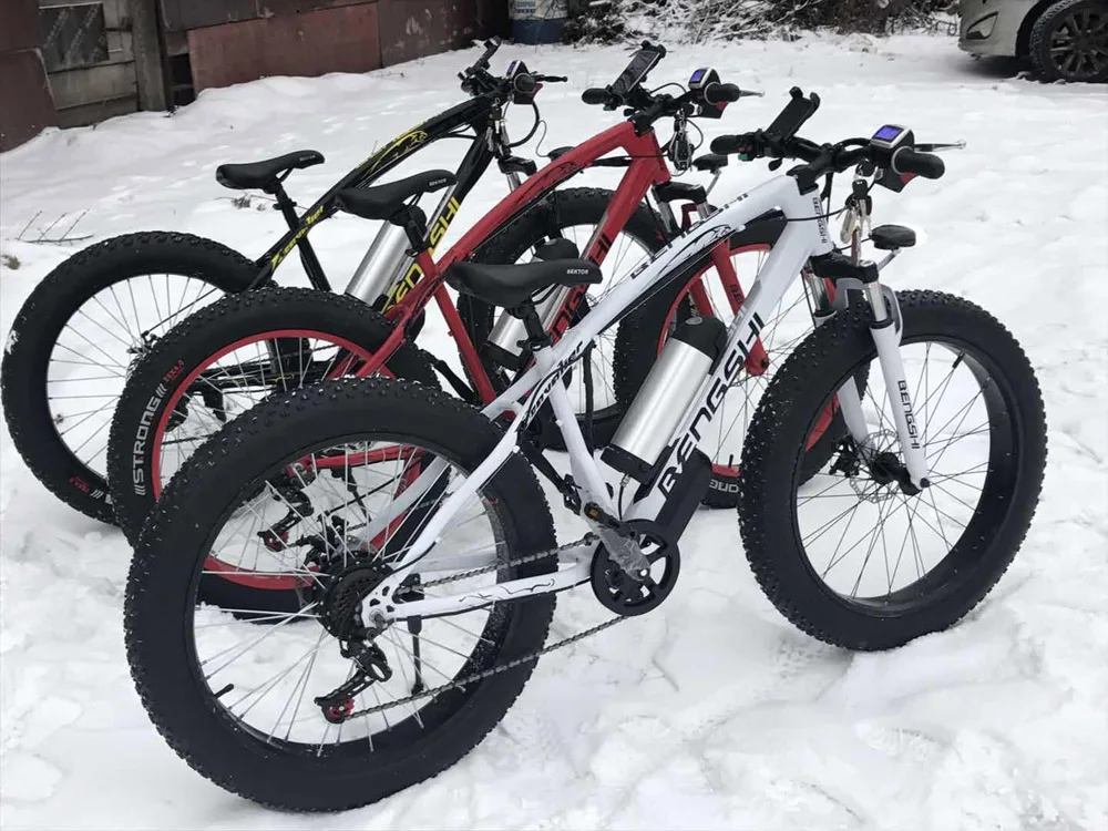  26-дюймовые толстые шины now bike 7 скоростей горный электровелосипед дорожный Электрический велосипед 36V 10.4AH 26*4 0 с толстыми
