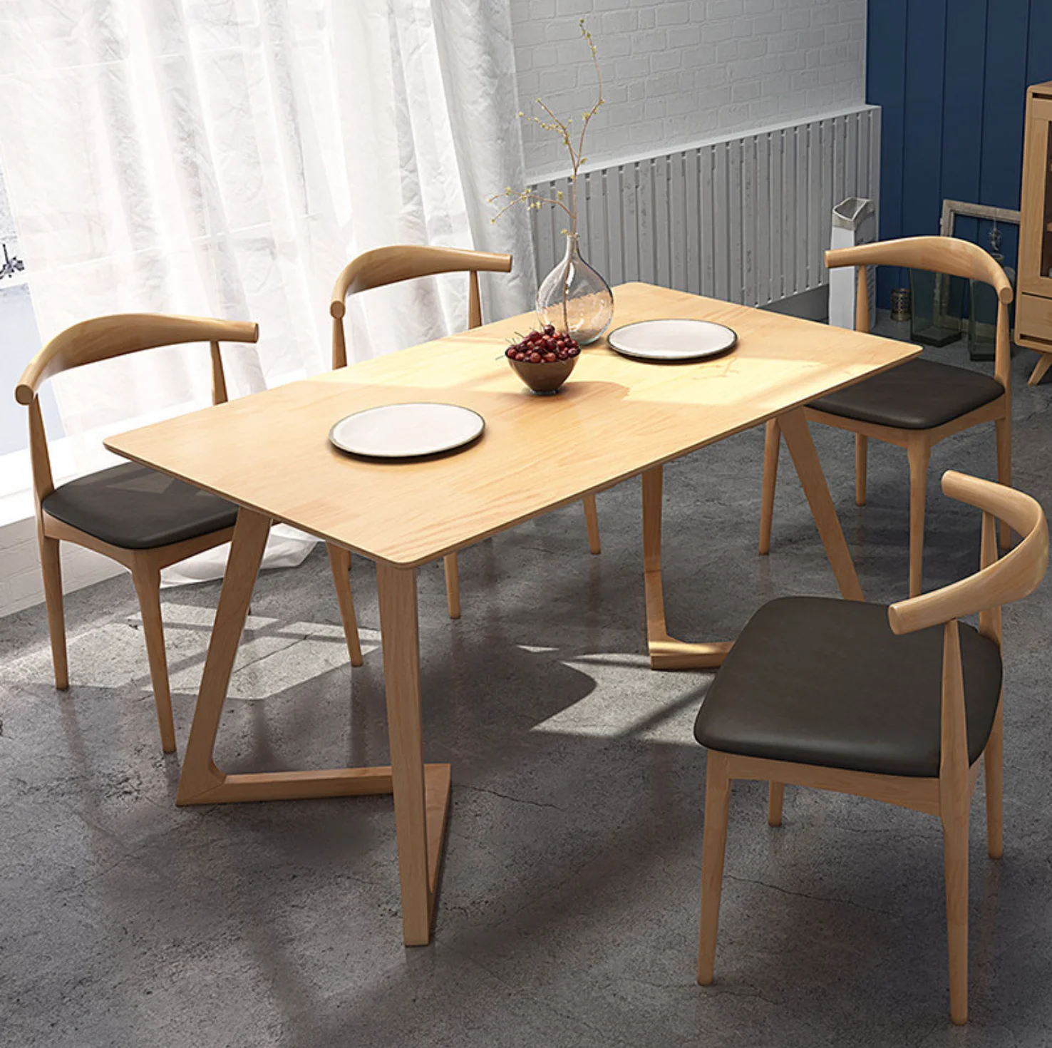 Лидер продаж по заводской цене, традиционный обеденный стол из массива дерева для спальни, квартиры, столовая мебель