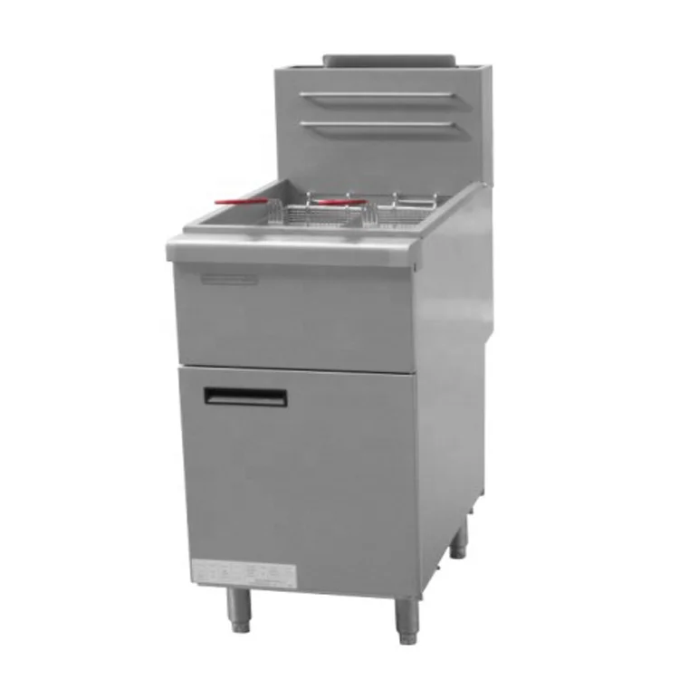 Американский стиль 4 трубки фритюрница с двумя решетками и коммерческая фритюрница с двумя решетками газовая фритюрница с двумя решетками