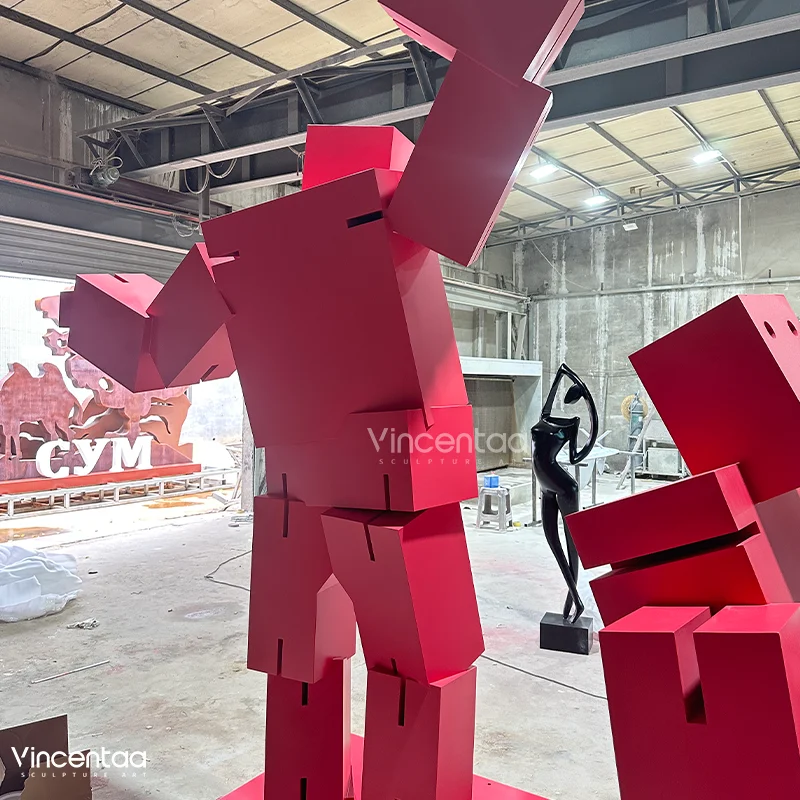 Vincentaa New Design Large Mall Outdoor Sculpture Ornaments Stainless Steel Toy Artwork Sculptures Statues