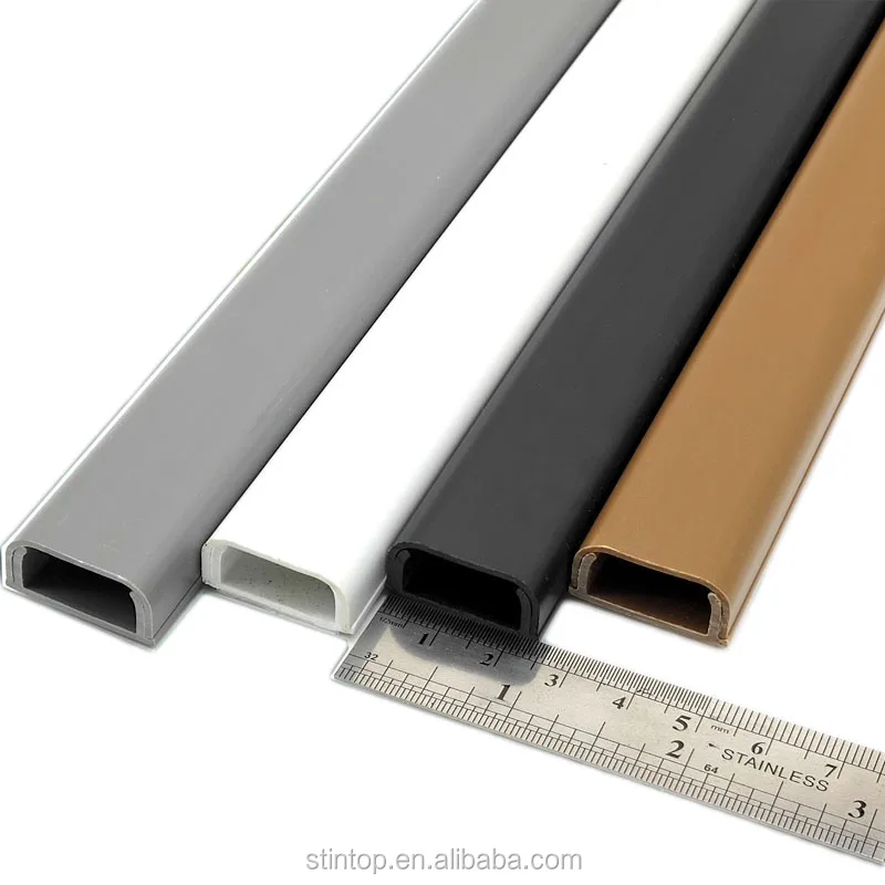 PVC Plastic floor wire ducts electrical network Cable Trunking pvc black cable trunking