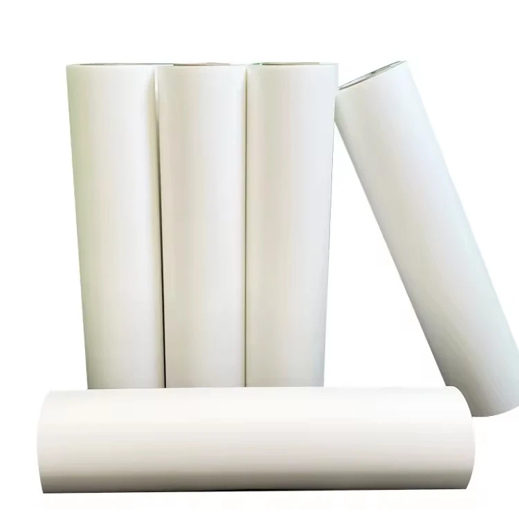 Custom size double single side dtf film roll 60cm 30cm 33cm dtf paper pet film roll for digital inkjet heat transfer printing