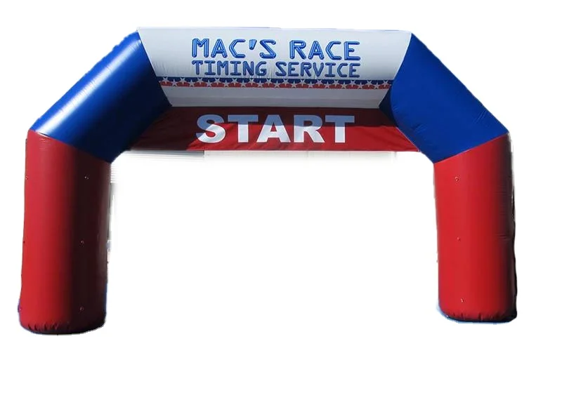 Aero 2022 White hot sale  Customized inflatable arch gate finish line start line for race inflatable angle arch