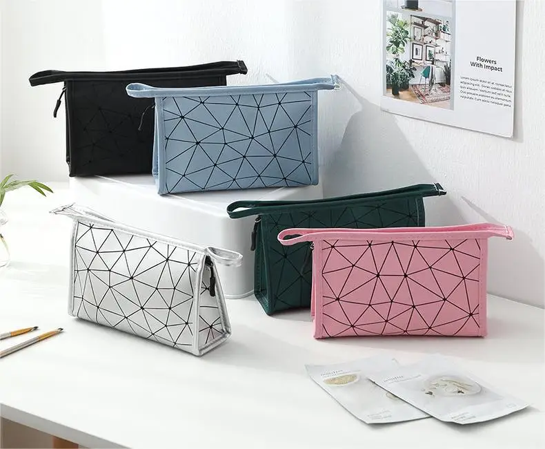 PU Makeup Bag Toiletry Bag Waterproof Portable Three-dimensional Storage Cosmetics Organizer Bag Travel Pocket Candy Zipper