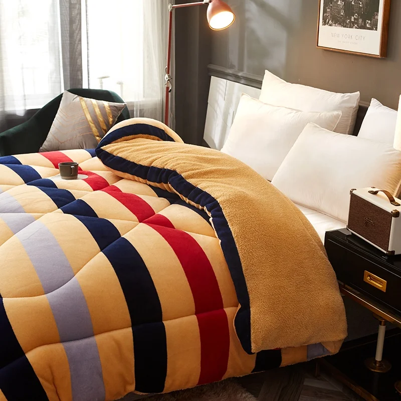 Velvet Bedding Duvet Comforter Queen Sets Luxury Set Winter Oeko-tex Certificate Sherpa Flannel Bedroom Home,hotel Polyester