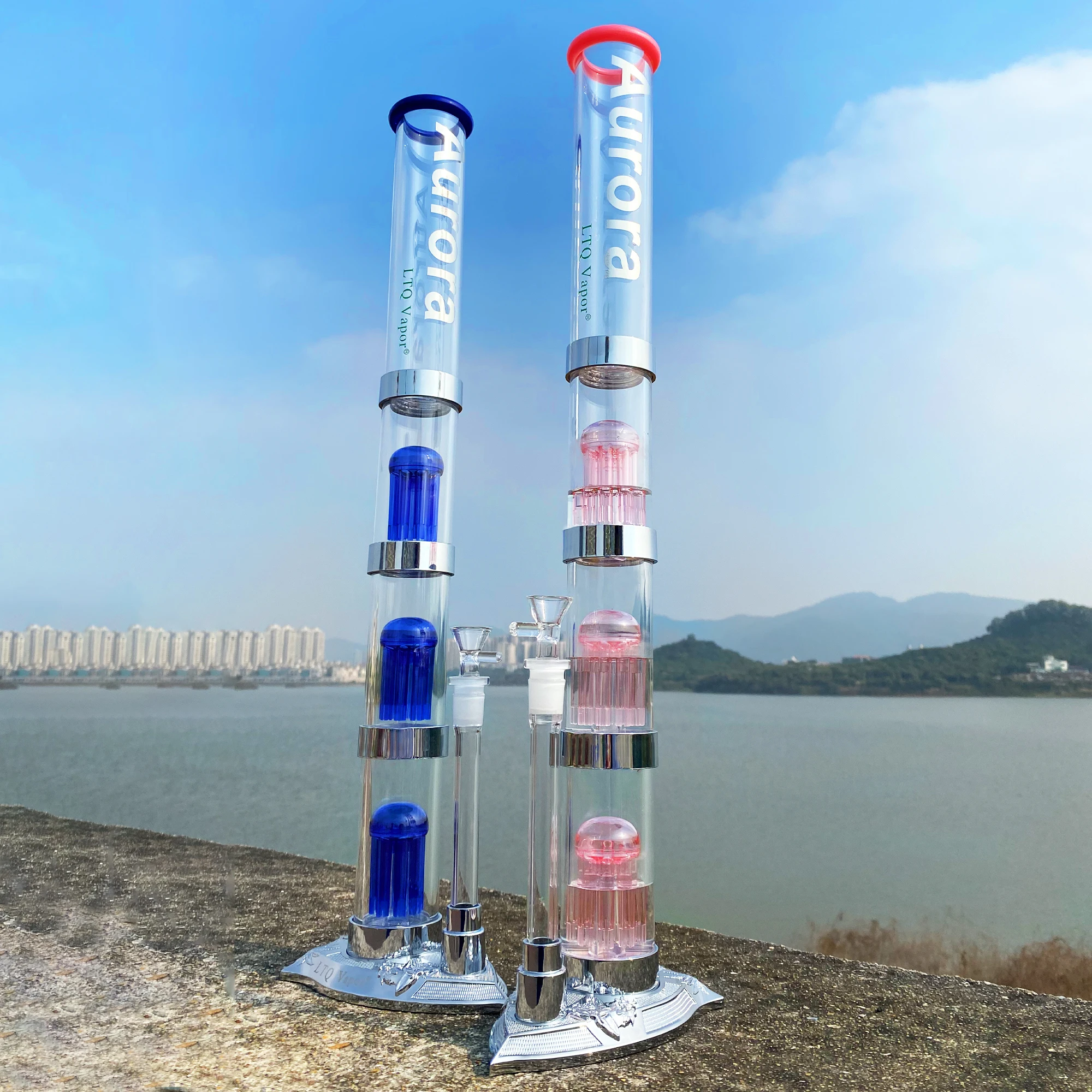 Smoke shop supplies portable  water smoking glass pipe  accessories hookah glass bongo