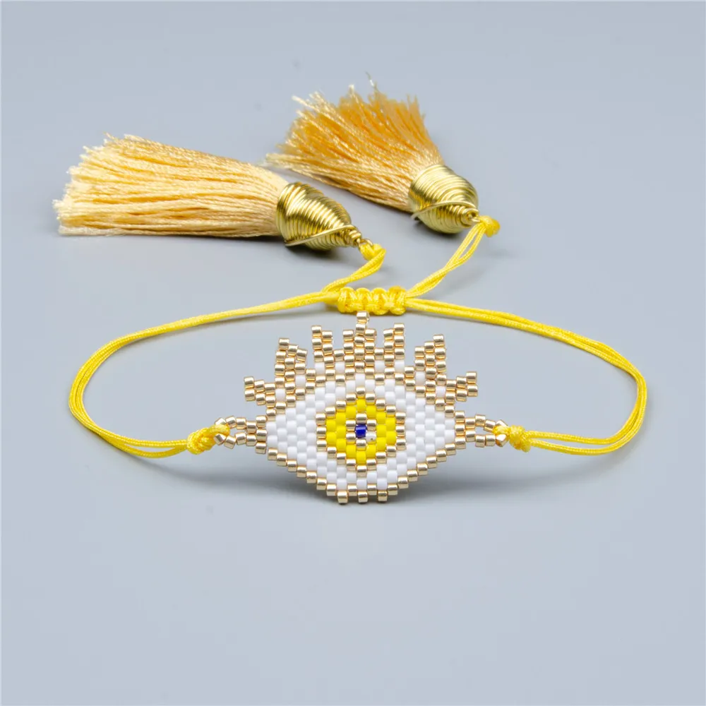  Новый стиль Bomenian красочные Pulseras Miyuki бисер глаз Браслеты