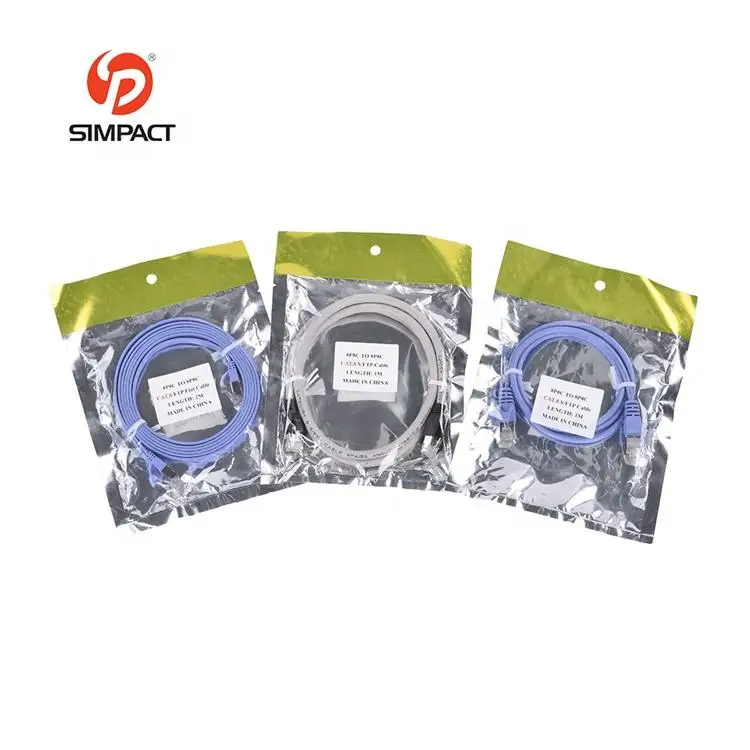 Simpact Custom High Quality Pvc/Pe/Lszh/Cmp/Cmr Jacket Eco-Friendly Cca/Bc 22Awg Cat8 Rj45 Cable Patch Cord Cat8 Cable