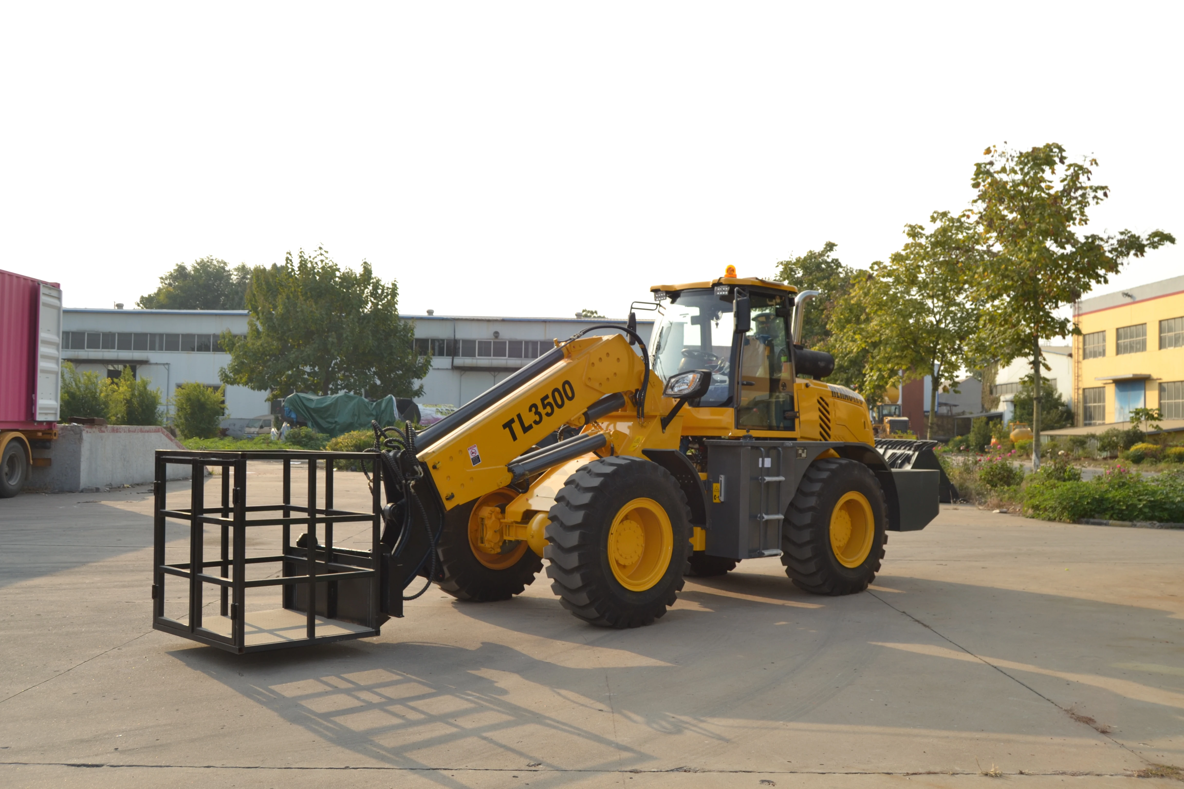 Factory HUAYA new TL2500 TL3000 3 3.5 4 4.5 5 ton mini telescopic wheel loader front end with cheap price