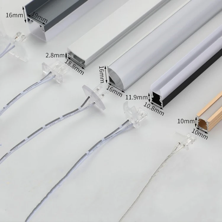 LED solderless strip light with embedded linear light cabinet layer board wardrobe wine cabinet light VOC