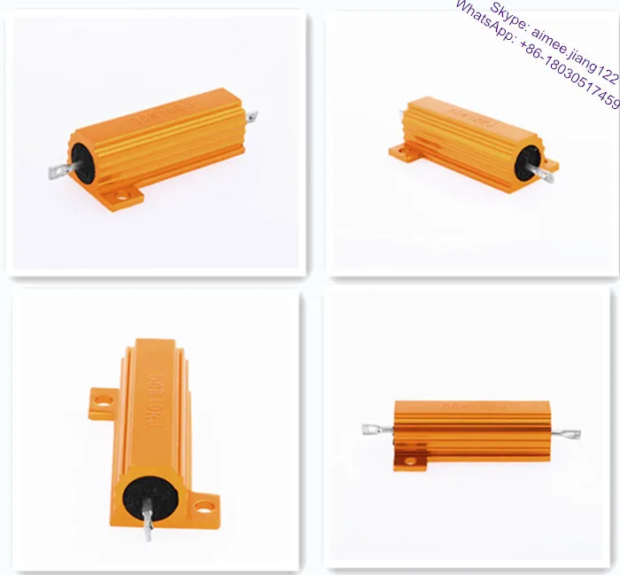 RX24  50w1K 1K 1.2K 1.5K 1.8K 2K 2.2K 2.5K 3K 3.3K 4K 4.7K 5.1K 6K 7.5K 8K 10K aluminum power metal shell case resistor