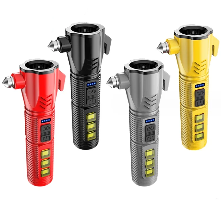 Перезаряжаемый аварийный молоток для безопасности автомобиля со светодиодным фонариком оконный выключатель инструмент аварийного выхода