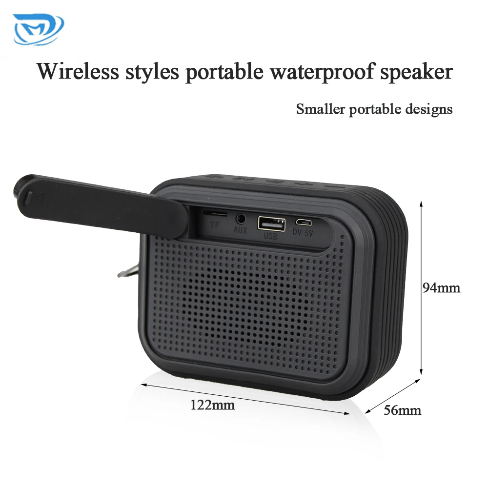 Portable outdoor party speakers with lanyard wireless Blue tooth outdoor waterproof portable speakers