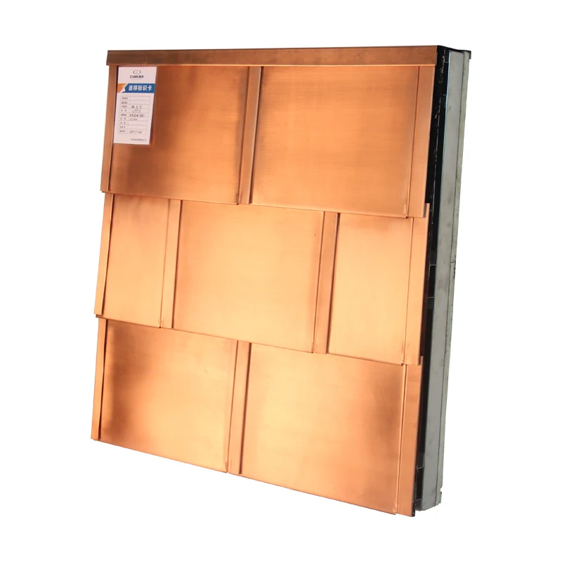 Professional Customization Copper roof manufacturer Square flat lock copper tile Decorate the roof of house