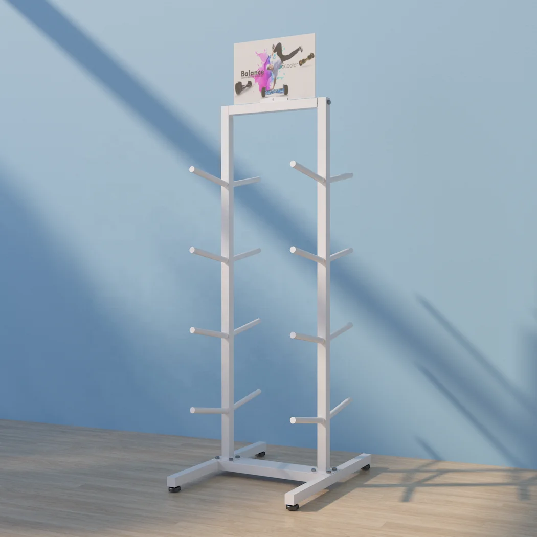 Single Double Sided Store Sports Equipment Surfboard Ski Board  Kids Balancing Electric Scooter Car Metal Display Rack Stand