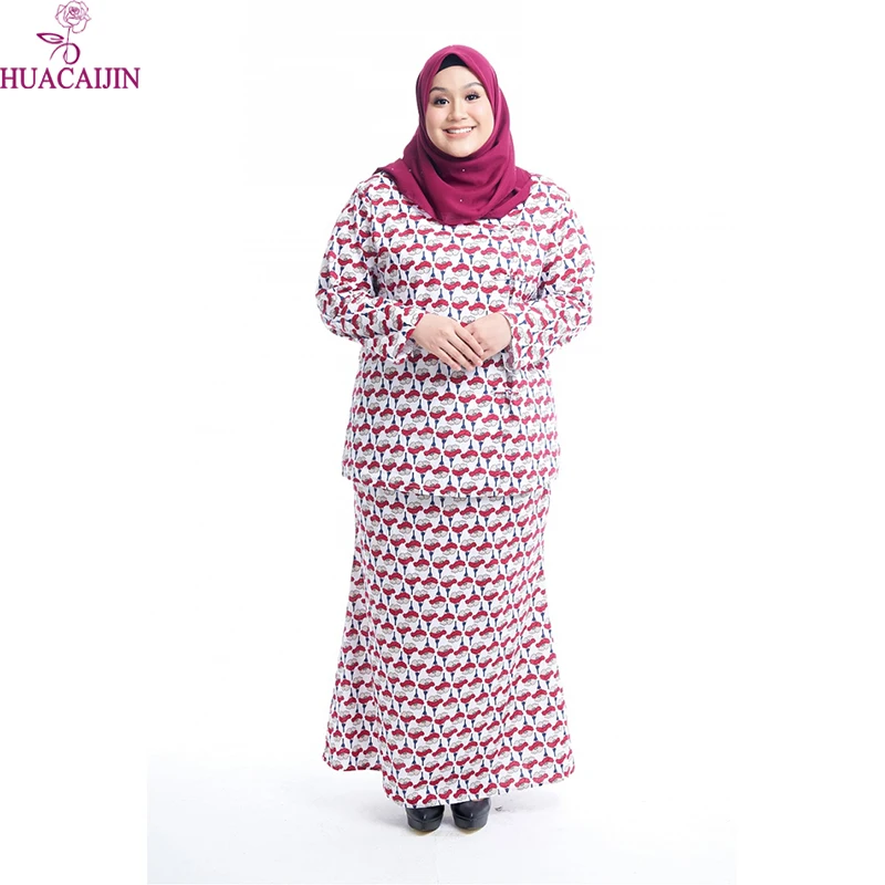 Nice Quality Muslim Women Long Tunic Tops Printed Yoke Everyday Tunic Navy Lady Stylish Blouse