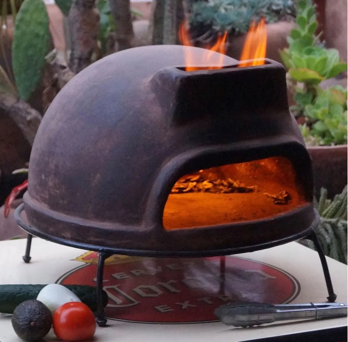 Wonderful Mexican style wood fired clay bbq pizza oven grill