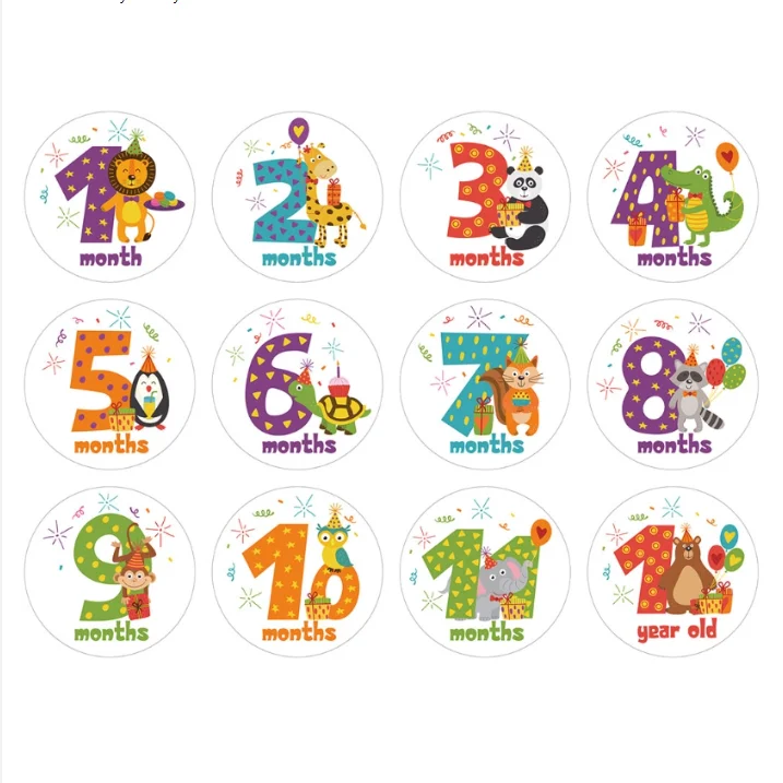 2021 popular month holiday grown up gift newborn baby stickers milestone