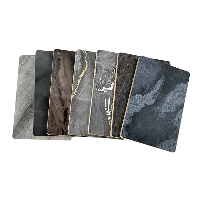 Luxury Bamboo Charcoal Wood Fiber Wall Board Interior Decor Marble Grain Wood Wall Veneer