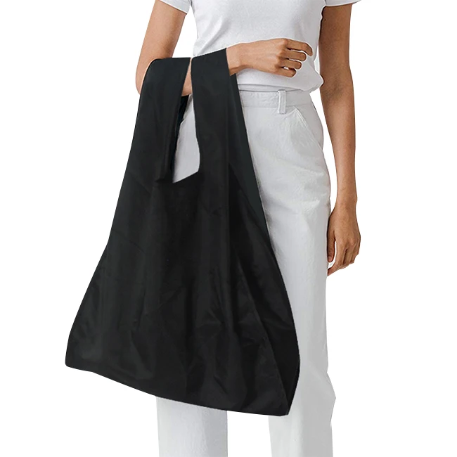 Customized Logo polyester foldable reusable tote shopping bag with printing logo