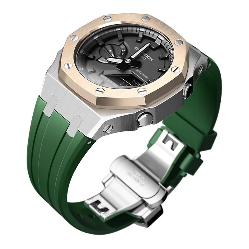 Gien Creatives Luxury Sports Watches Men Wrist Rubber Strap GA2100 Watch Case 4th Update Modified Parts