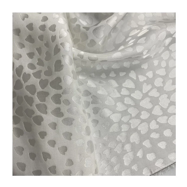 New arrival silk viscose  jacquard fabric  jacquard silk blend viscose fabric for garment mulberry silk jacquard fabric