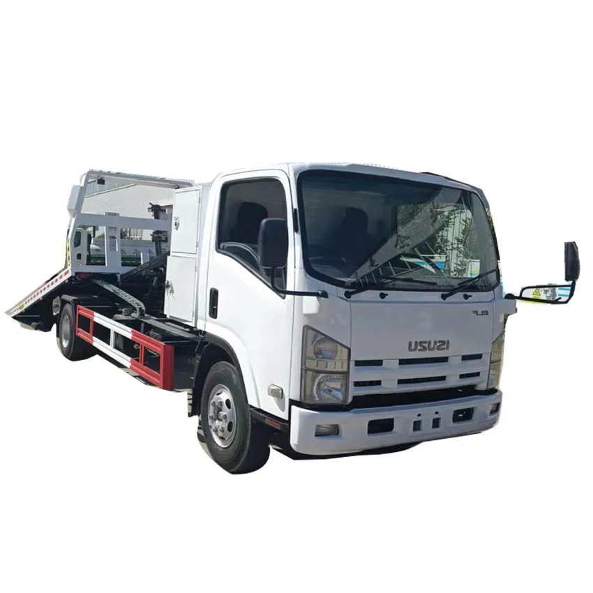 Best Condition ISUZUs 700P Car Carrier Tow Truck Road Rescue Rollback Trailer 5 Tons Flatbed Platform Wrecker for Sale