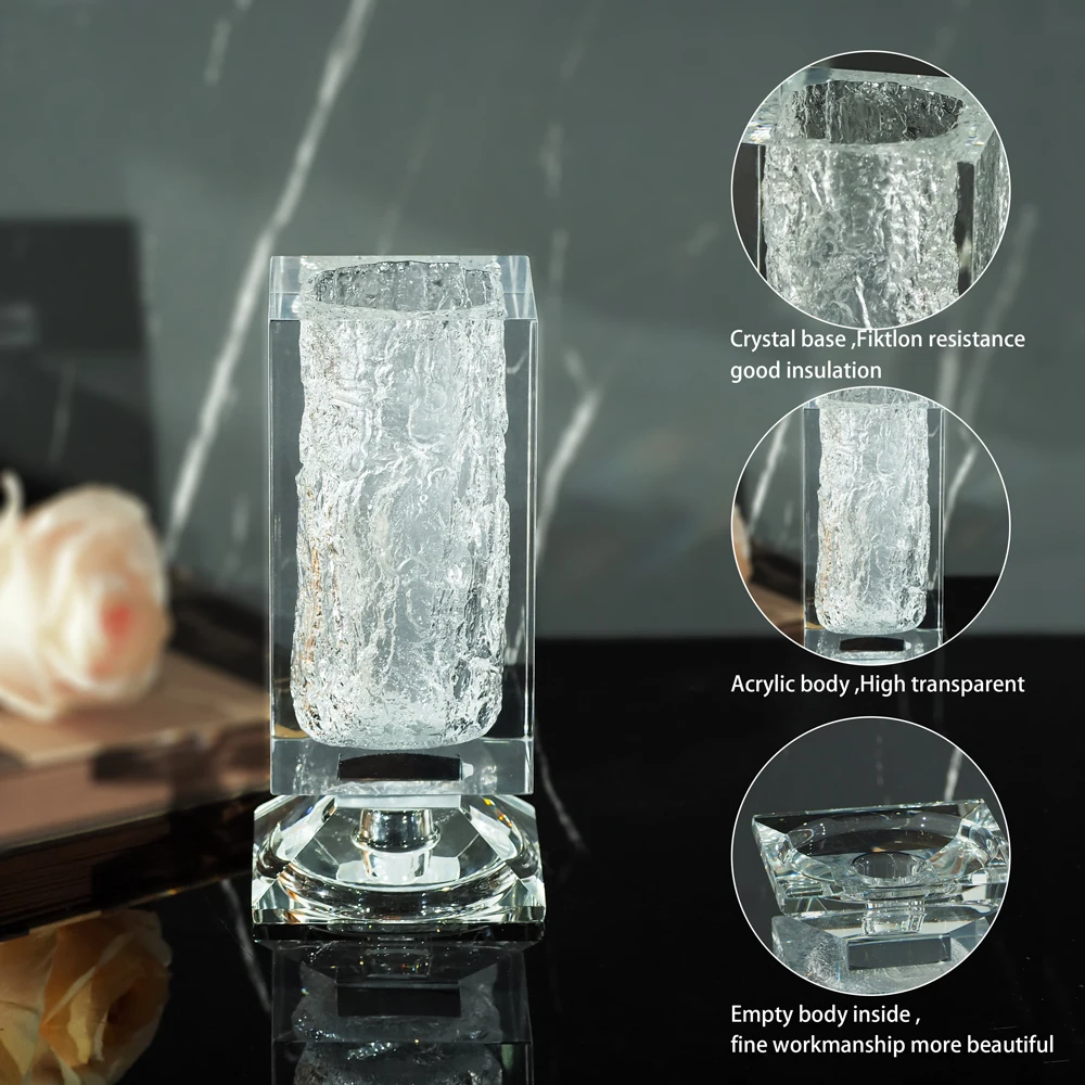Hot Sale Acrylic Wedding Centerpiece Candelabra for Party and Mariage Decoration Candle Holder