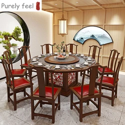 PurelyFeel Chinese Style Design Cafe Booth Seating Restaurant Table And Chairs Set wood High Back Bench furniture