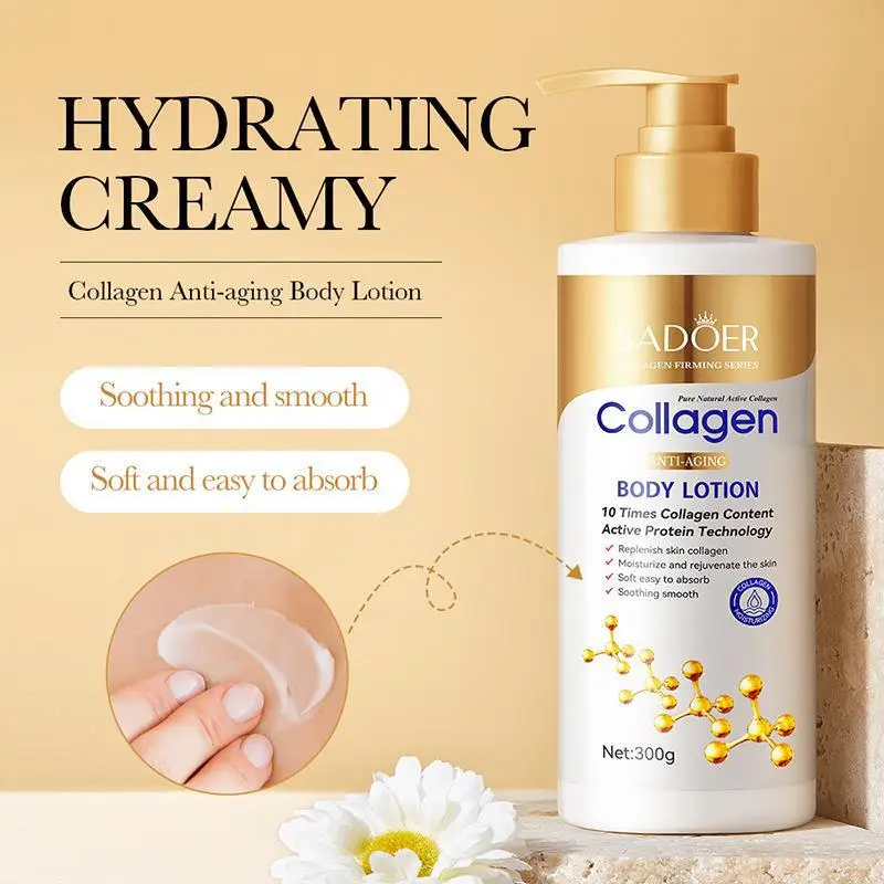 Professional Organic OEM SADOER collagen anti-age lightening cream brightening whitening for women face skin care set (new)