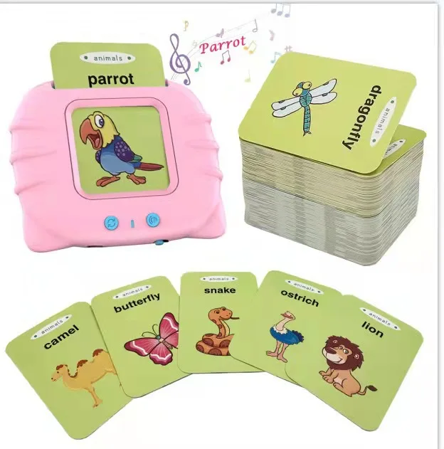 2022 Talking English Word Audible Early Education Learning Machine For Toddlers Flash Cards Toys