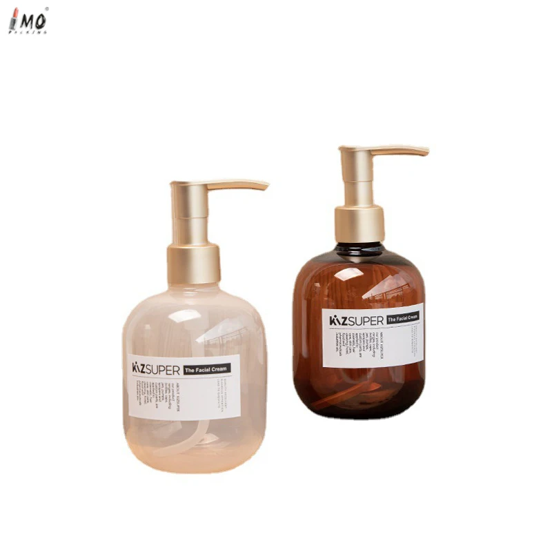 wholesale 300ml round shape plastic shampoo bottle body wash bottle