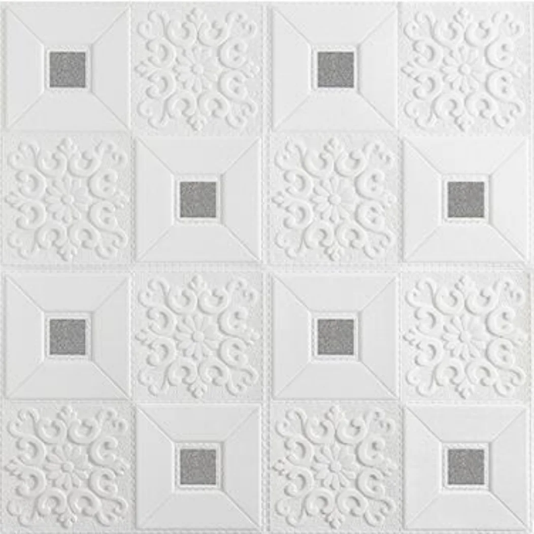 Interior Home Decoration Wallpaper PVC Waterproof Easy to Cut Ceiling Tile Vinyl 3d Wall Panel For TV Background and Ceiling