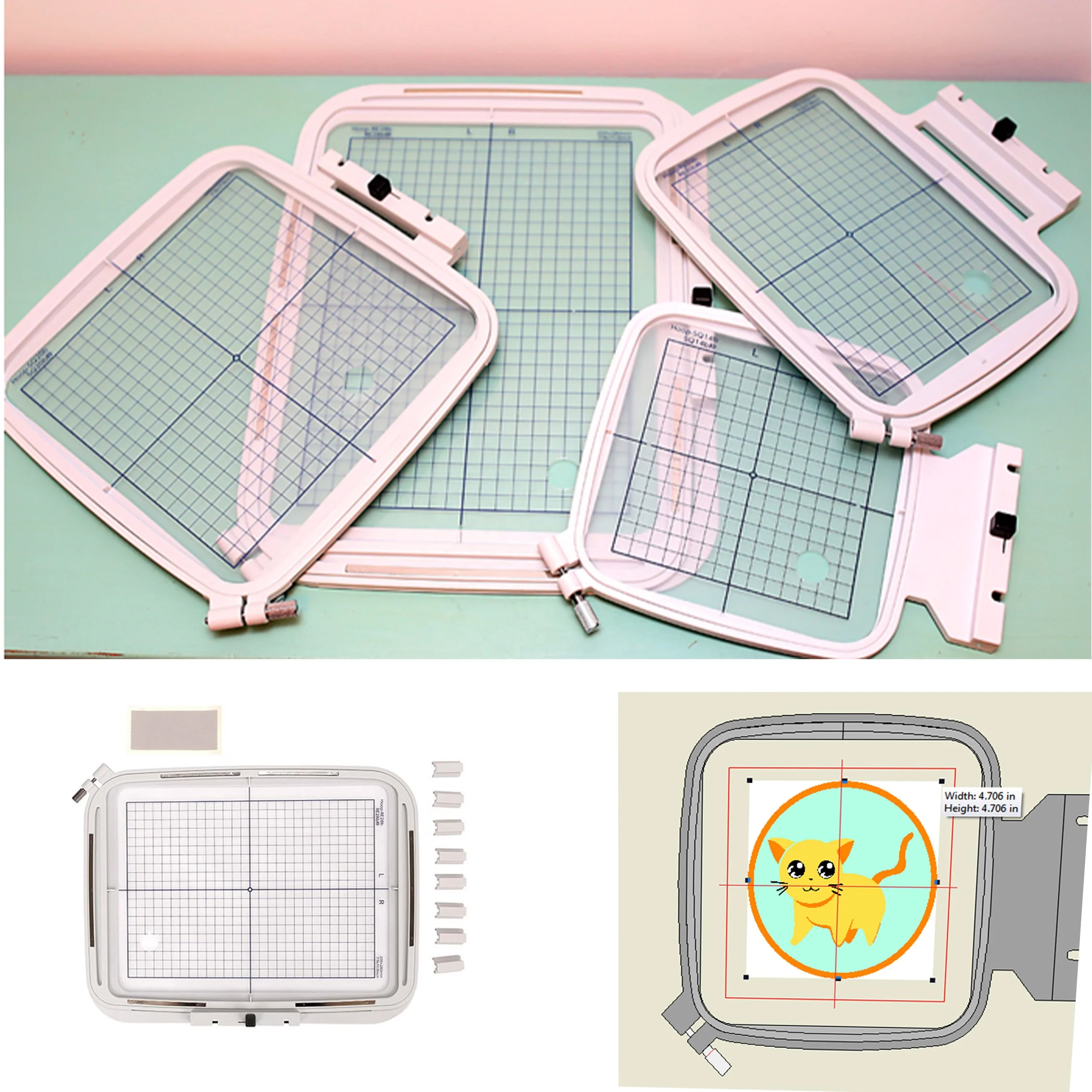  Кольцо для вышивки Janome RE28B 7 9x11 дюймов машины MC500E и Elna
