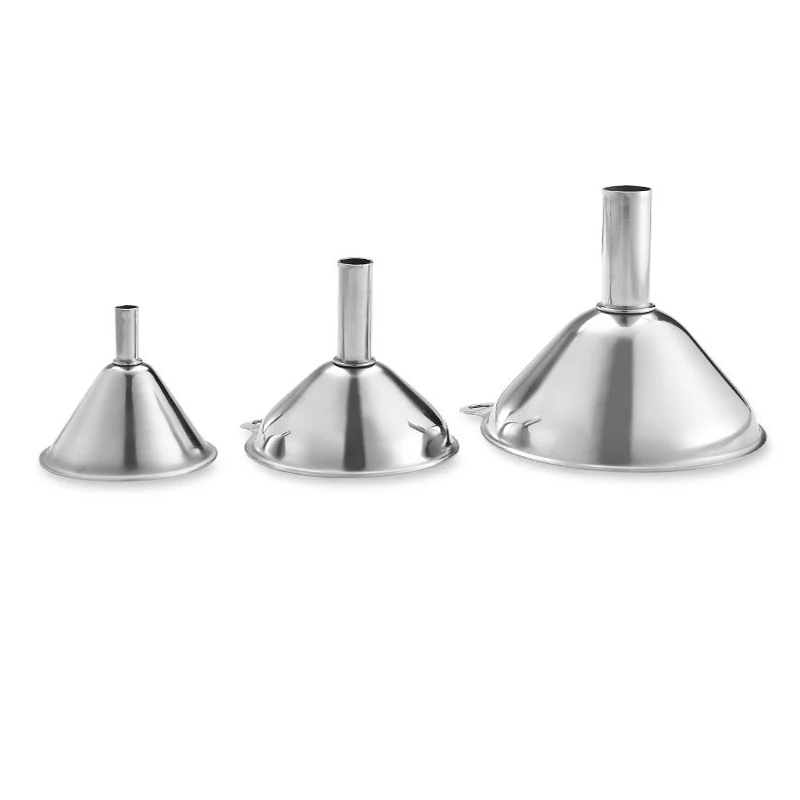 3pcs Set piston funnel stainless steel mini funnel with cheap price and high quality