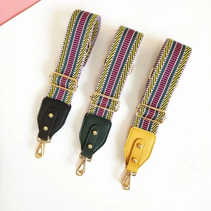 2021 New Top Fashion STRIPE Straps for Handbag Confortable and High Quality Adjustable Strap Width 5cm for Ladies Bag