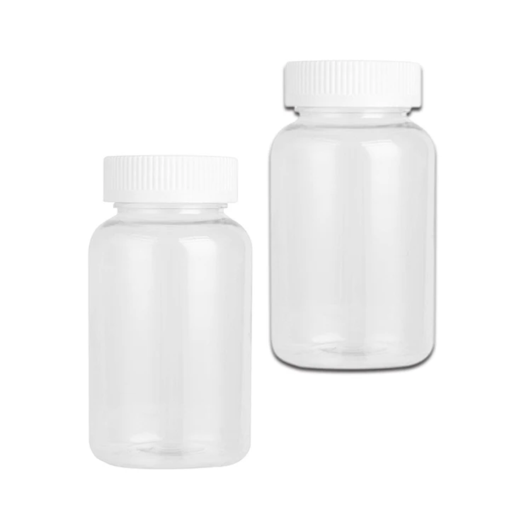 Hot Sale White Pet Plastic Empty Pharmacy Capsule Pill Bottle With Screw Cap