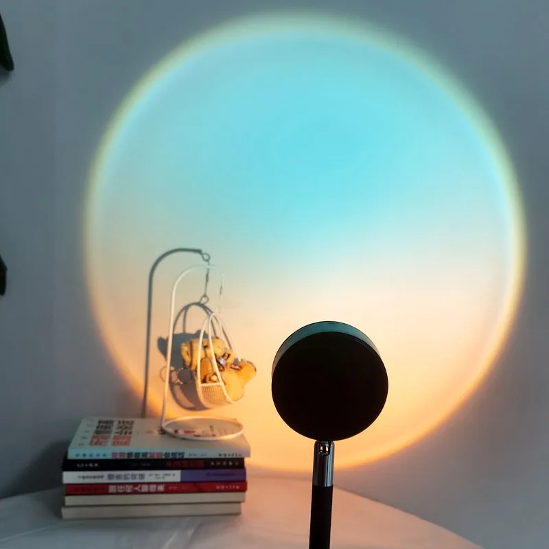 2022 High Quality plastic led sunset projector Lamp LED Sunset sunrise Light Halo Lamp