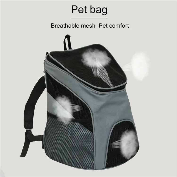 Outdoor Travel Foldable Soft Sided Ventilated Design Breathable Safety Pet Dog Carrier Backpack