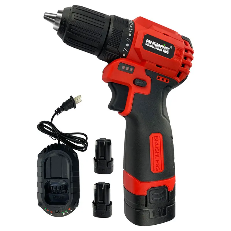 13mm electric cordless drill impact screwdriver and brushless impact 18v power drill